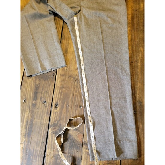 Peter Millar Mens Sz 34Wx31L Wool Bamboo Blend Dress Slacks Gray Pants Trousers - Picture 8 of 10